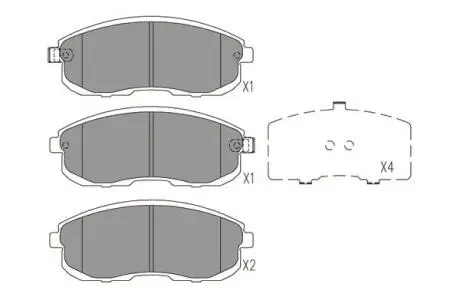 KBP6596 KAVO PARTS NISSAN Тормозные колодки передн.Maxima QX KAVO подбор по vin на Brocar
