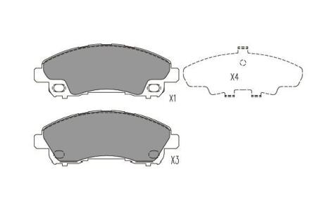 KBP5549 KAVO PARTS MITSUBISHI Колодки гальмівні Canter 12- KAVO підбір по vin на Brocar