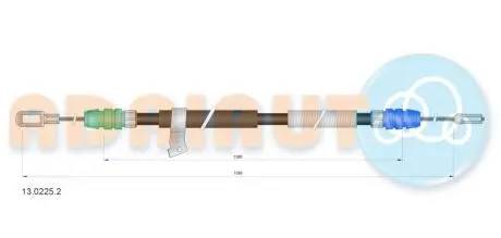 1302252 ADRIAUTO FORD Трос стоянокового гальма праворуч TOURNEO CUSTOM V362 Автобус (F3) 2.0 довга база 15-, TRANSIT CUSTOM V362 Автобус (F3) 2.0 довга база 15- ADRIAUTO подбор по vin на Brocar