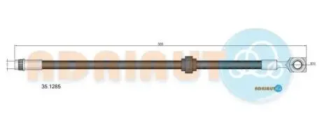 351285 ADRIAUTO PEUGEOT Гальмівний шланг задній 607 2.0-3.0 04- ADRIAUTO підбір по vin на Brocar