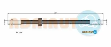 221290 ADRIAUTO шланг гальм. задн. лів. MAZDA TRIBUTE -08 ADRIAUTO підбір по vin на Brocar