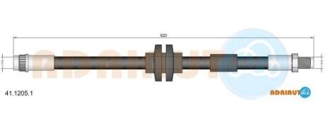 4112051 ADRIAUTO OPEL шланг гальмівний задн. MOVANO B 10- ADRIAUTO підбір по vin на Brocar