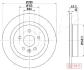 (16") Диск гальмівний задній Opel Astra K 1.0-1.6D 06.15- 61-00-0404C