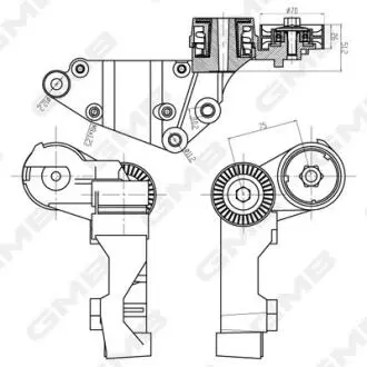 GAT32360 GMB FORD Ролик натяжной Focus 1.8TDCi/TDDi -04, Transit Connect 1.8Di/TDCi 02-. GMB подбор по vin на Brocar