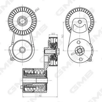 GAT20990 GMB OPEL Ролик ГРМ с натяжным устройством Astra G 1.4/1.8 GMB підбір по vin на Brocar
