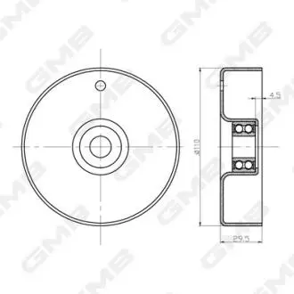 GTC0400 GMB DB Ролик натяж. M111 W124/201/210 LT 97- GMB підбір по vin на Brocar