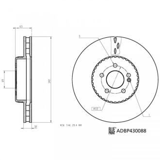 ADBP430088 BLUE PRINT диск гальм. передн. DB CLS 17- BLUE PRINT підбір по vin на Brocar