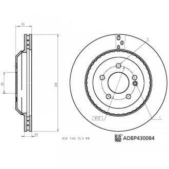 ADBP430084 BLUE PRINT диск гальм задн. DB S222 17- BLUE PRINT підбір по vin на Brocar