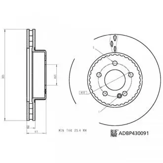 ADBP430091 BLUE PRINT диск гальм. передн. DB C205 BLUE PRINT подбор по vin на Brocar
