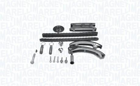 341500000140 MAGNETI MARELLI OPEL К-т ланцюга ГРМ (2цеп+4 направляючі+ 2 натягувача+шестерня) Astra G,Omega B,Vectra B 2.0D/2.2DTI 97- MAGNETI MARELLI подбор по vin на Brocar