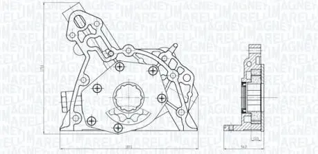 351516000143 MAGNETI MARELLI OPEL Оливний насос ASTRA G 1.8 00-, ASTRA H 1.8 04-, VECTRA B 1.8 95-, VECTRA C 1.8 02-, AUDI, BMW MAGNETI MARELLI підбір по vin на Brocar