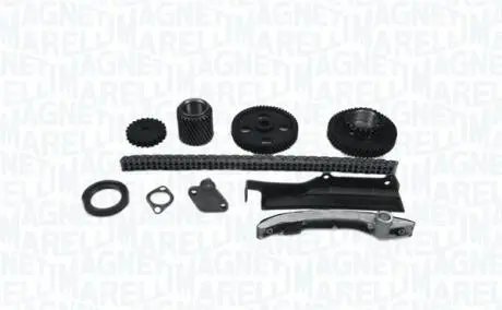 341500000530 MAGNETI MARELLI MITSUBISHI К-кт ланцюга ГРМ (ланцюг + 2 напрямних + натягувач +4 шестерень) Pajero II 2.8D -99 MAGNETI MARELLI подбор по vin на Brocar