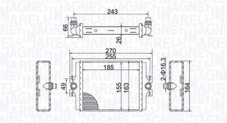 350213202500 MAGNETI MARELLI BMW Радіатор охолодження двиг. 3 (F30), 3 Gran Turismo (F34), 4 (F33, F83), 4 (F32, F82) MAGNETI MARELLI підбір по vin на Brocar