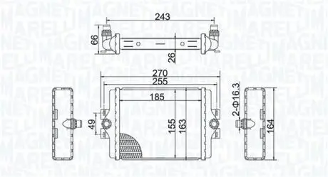 350213202500 MAGNETI MARELLI BMW Радіатор охолодження двиг. 3 (F30), 3 Gran Turismo (F34), 4 (F33, F83), 4 (F32, F82) MAGNETI MARELLI подбор по vin на Brocar