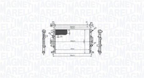 350213215800 MAGNETI MARELLI FORD Радіатор охолодження двиг. GALAXY III 1.5, 2.0 15-, MONDEO V 1.0-2.0 15-, S-MAX MAGNETI MARELLI подбор по vin на Brocar