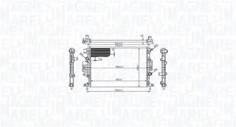 350213215800 MAGNETI MARELLI FORD Радіатор охолодження двиг. GALAXY III 1.5, 2.0 15-, MONDEO V 1.0-2.0 15-, S-MAX MAGNETI MARELLI подбор по vin на Brocar