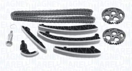 341500001270 MAGNETI MARELLI DB К-т ланцюга ГРМ (ланцюг+натягувач+5 заспокоювачів+2 шестерні) Sprinter 3,0CDI 06- MAGNETI MARELLI подбор по vin на Brocar