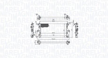 350213215200 MAGNETI MARELLI CITROEN Радіатор охолодження Jumper, Fiat Ducato, Peugeot Boxer 2.2/3.0HDI 06- MAGNETI MARELLI подбор по vin на Brocar