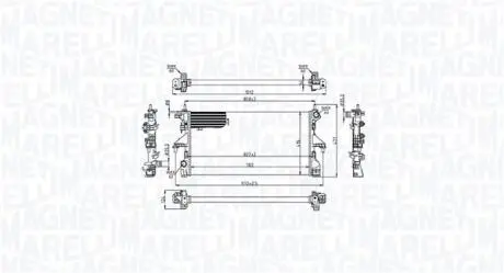 350213215200 MAGNETI MARELLI CITROEN Радіатор охолодження Jumper, Fiat Ducato, Peugeot Boxer 2.2/3.0HDI 06- MAGNETI MARELLI підбір по vin на Brocar