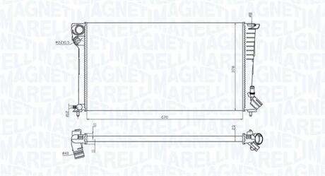 350213199700 MAGNETI MARELLI CITROEN Радиатор охлаждения Berlingo,Xsara,Peugeot 306,Partner 1.8D/1.9D 96- MAGNETI MARELLI подбор по vin на Brocar