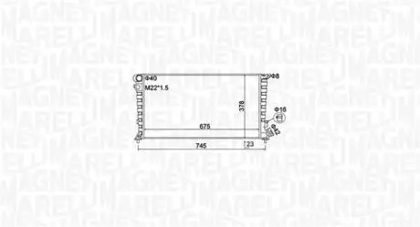 350213195100 MAGNETI MARELLI CITROEN Радиатор охлаждения Berlingo,Xsara,Peugeot 306,Partner 1.8D/1.9D 96- MAGNETI MARELLI підбір по vin на Brocar