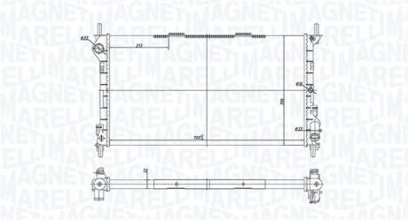 350213181200 MAGNETI MARELLI FORD радіатор охолодження 700х396х32 Transit Connect 1.8 16V/1.8TDCi 02- MAGNETI MARELLI подбор по vin на Brocar