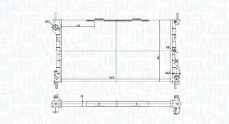 350213181200 MAGNETI MARELLI FORD радіатор охолодження 700х396х32 Transit Connect 1.8 16V/1.8TDCi 02- MAGNETI MARELLI підбір по vin на Brocar