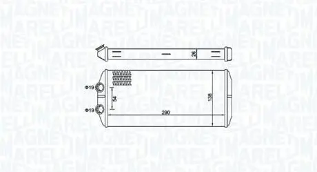 350218497000 MAGNETI MARELLI CITROEN радіатор опалення Berlingo,C4 Grand Picasso,Peugeot Partner 08- MAGNETI MARELLI підбір по vin на Brocar