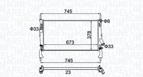 350213173900 MAGNETI MARELLI FORD радіатор охолодження Transit Tourneo,Transit 2.2/2.4TDCi 06- MAGNETI MARELLI подбор по vin на Brocar