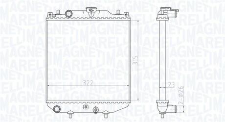 350213180300 MAGNETI MARELLI DAEWOO Радіатор сист. охолодження двиг. TICO 94-, SUZUKI ALTO 94- MAGNETI MARELLI подбор по vin на Brocar