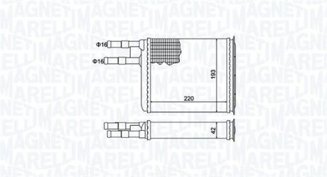 350218401000 MAGNETI MARELLI CITROEN радіатор опалення Jumper,Fiat Ducato,Peugeot Boxer 94- MAGNETI MARELLI подбор по vin на Brocar