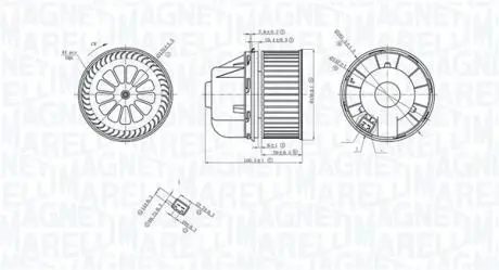 069412729010 MAGNETI MARELLI FORD вентилятор салону Focus II,Galaxy,Kuga I,Mondeo IV,S-Max MAGNETI MARELLI подбор по vin на Brocar