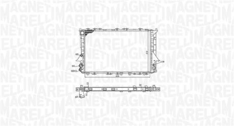 350213189900 MAGNETI MARELLI радіатор охолодження Audi 100 91-94,A6 1.8/2.5TDI 94-97 мКПП MAGNETI MARELLI підбір по vin на Brocar