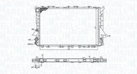 350213189900 MAGNETI MARELLI радіатор охолодження Audi 100 91-94,A6 1.8/2.5TDI 94-97 мКПП MAGNETI MARELLI підбір по vin на Brocar