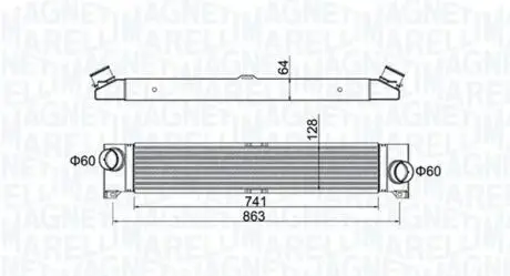 351319204230 MAGNETI MARELLI CITROEN Інтеркулер Jumper, Fiat Ducato, Peugeot Boxer 06- MAGNETI MARELLI підбір по vin на Brocar