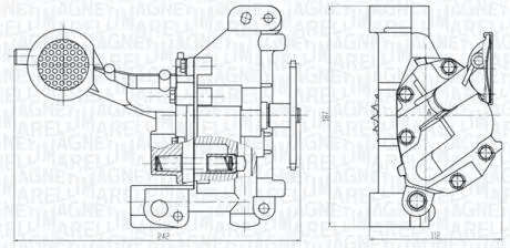 351516000109 MAGNETI MARELLI CITROEN Оливний насос Berlingo, Scudo, C5, Jumpy 2.0 HDI MAGNETI MARELLI підбір по vin на Brocar