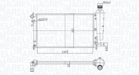 350213181300 MAGNETI MARELLI CITROEN радіатор охолодження Saxo,Peugeot 106 II 1.0/1.6 MAGNETI MARELLI підбір по vin на Brocar