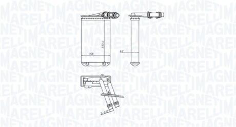 350218445000 MAGNETI MARELLI VW радіатор пічки Golf IV, Bora,Seat,Skoda Octavia 96- MAGNETI MARELLI подбор по vin на Brocar