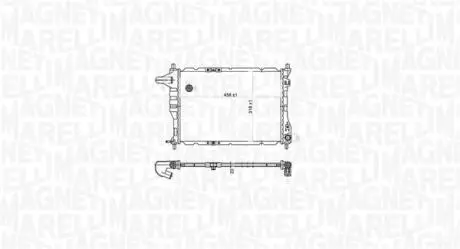 350213177900 MAGNETI MARELLI CHEVROLET радіатор охолодження Matiz,Spark 0.8/1.0 05- MAGNETI MARELLI підбір по vin на Brocar