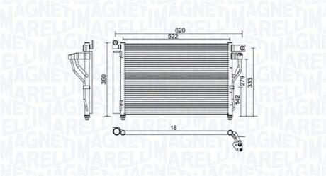 350203957000 MAGNETI MARELLI HYUNDAI радіатор кондиціонера Elantra,i30,Kia Ceed 06- MAGNETI MARELLI подбор по vin на Brocar