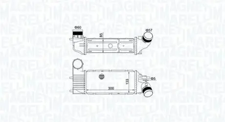 351319205250 MAGNETI MARELLI CITROEN інтеркулер C5 I,II,Peugeot 406,607 2.0/2.2HDI MAGNETI MARELLI подбор по vin на Brocar