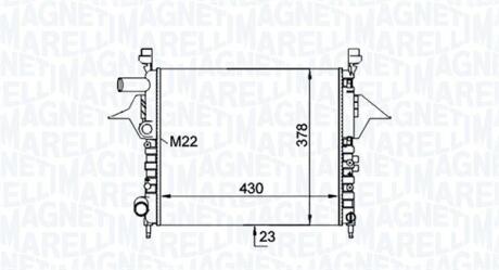 350213161200 MAGNETI MARELLI RENAULT радіатор водяного охолодження TWINGO 1.2 96- MAGNETI MARELLI подбор по vin на Brocar