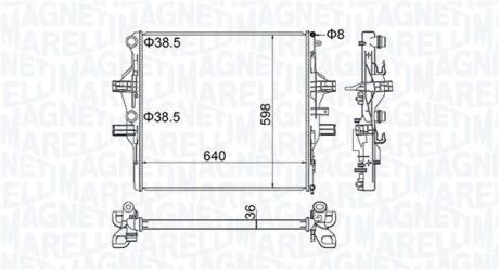 350213204700 MAGNETI MARELLI IVECO Радіатор охолодження двиг. Daily V,VI 3.0d 11- MAGNETI MARELLI подбор по vin на Brocar