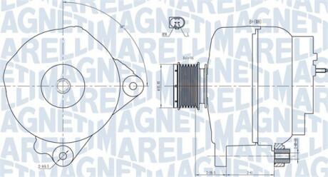 063731763010 MAGNETI MARELLI JEEP Генератор SEAT, VW, AUDI, DODGE, FORD, CHRYSLER MAGNETI MARELLI подбор по vin на Brocar