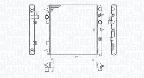 350213198700 MAGNETI MARELLI CITROEN Радиатор охлаждения C3,DS3 1.4 VTI, 1.6 VTI MAGNETI MARELLI подбор по vin на Brocar