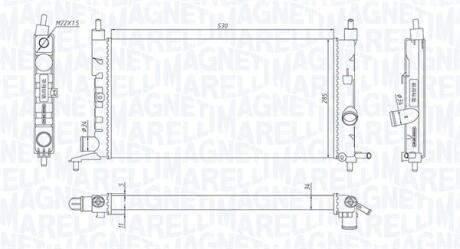 350213190400 MAGNETI MARELLI OPEL радіатор охолодження Combo,Corsa B,Chevrolet MAGNETI MARELLI підбір по vin на Brocar