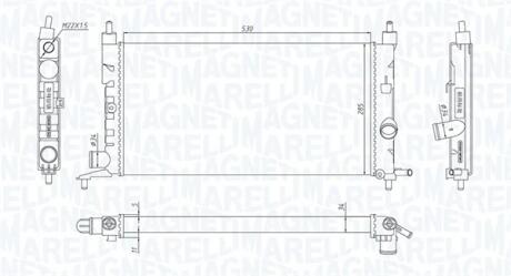 350213190400 MAGNETI MARELLI OPEL радіатор охолодження Combo,Corsa B,Chevrolet MAGNETI MARELLI підбір по vin на Brocar