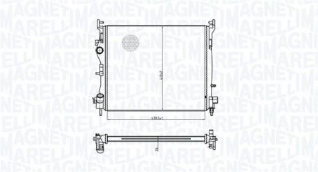 350213179300 MAGNETI MARELLI RENAULT Радіатор сист. охолодження Clio 1.5dCi 01- MAGNETI MARELLI підбір по vin на Brocar