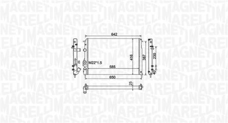 350213159100 MAGNETI MARELLI RENAULT радіатор охолодження двигуна MEGANE I 96- MAGNETI MARELLI подбор по vin на Brocar