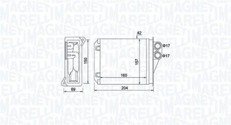 350218481000 MAGNETI MARELLI DB радіатор опалення Sprinter 06-,VW Crafter 06- MAGNETI MARELLI підбір по vin на Brocar